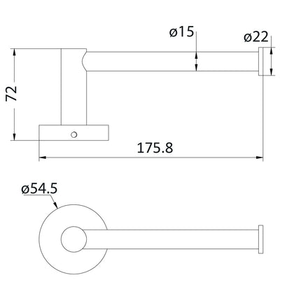 Otus L-Shaped Toilet Roll Holder Chrome