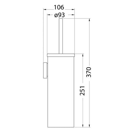 Otus Deluxe Toilet Brush Chrome