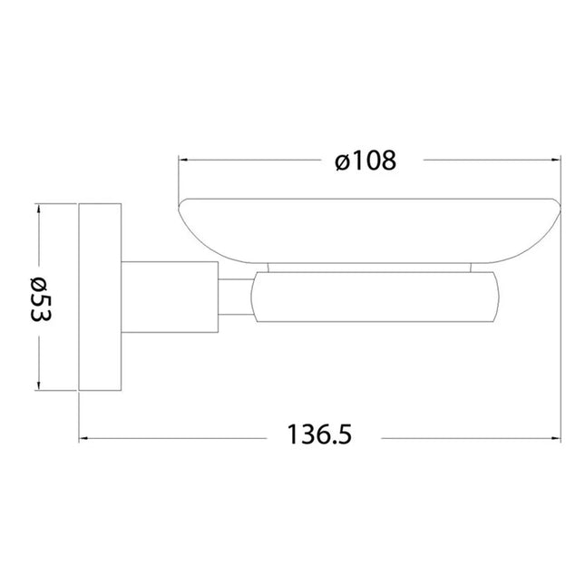 Otus Soap Dish Glass Chrome