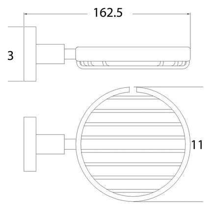 Otus Wire Soap Basket Chrome