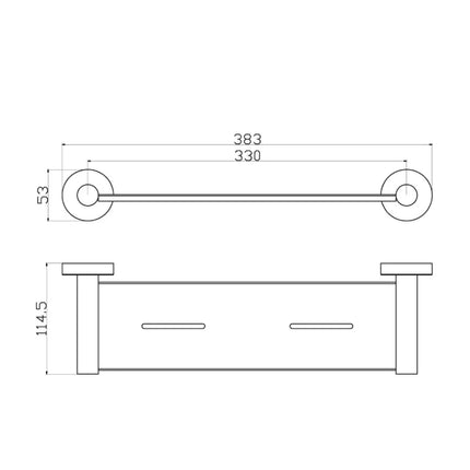 Otus Round Brass Shelf Chrome