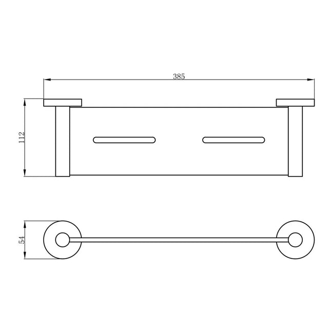 Otus Round Metal Shelf Chrome