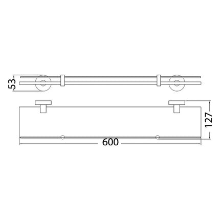 Otus Glass Shelf Chrome