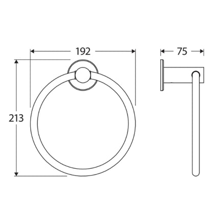 Fienza Stella Chrome Hand Towel Ring ,