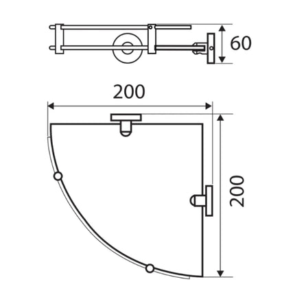 Fienza Michelle Glass Corner Shelf ,