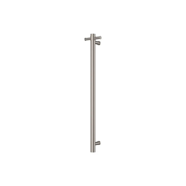 Fienza Isabella Vertical Heated Towel Rail 100 x 900mm Brushed Nickel ,