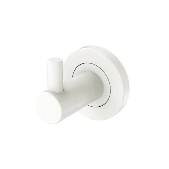 Fienza Kaya Matte White Single Robe Hook ,