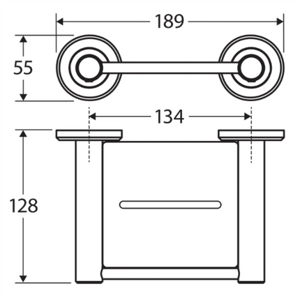 Fienza Axle 189mm Brushed Nickel Soap Shelf ,