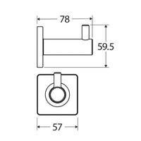 Fienza Sansa Gun Metal Single Robe Hook ,