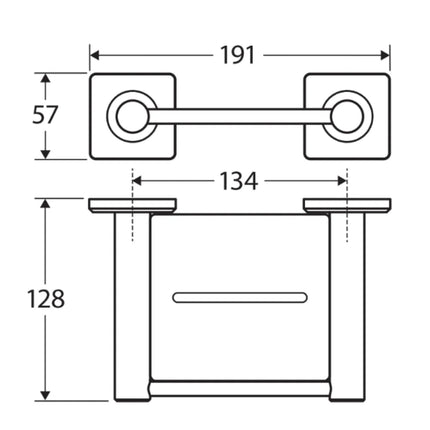 Fienza Sansa 191mm Chrome Soap Shelf ,