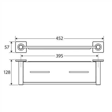 Fienza Sansa 452mm Gold Shower Shelf ,