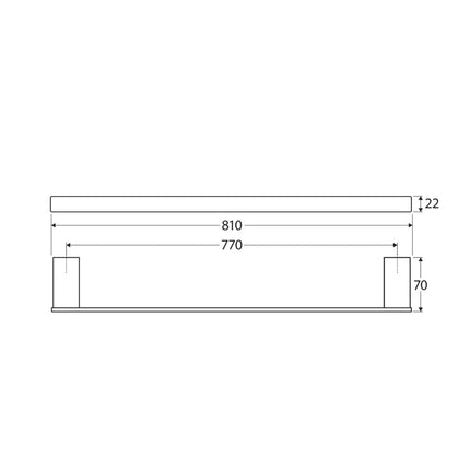 Fienza Tono Single Towel Rail Chrome ,