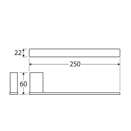 Fienza Tono Hand Towel Rail 250mm Chrome ,