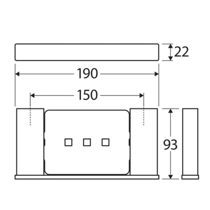 Fienza Tono Soap Shelf 190mm Matte Black ,