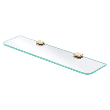 Fienza Tono Glass Shelf 500mm Brass Gold ,