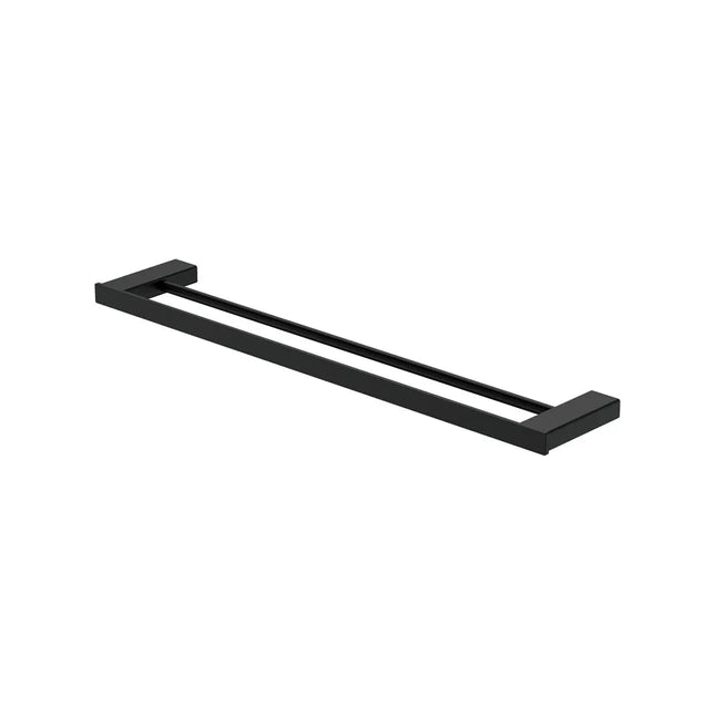 Fienza Tono Double Towel Rail Matte Black , 610mm