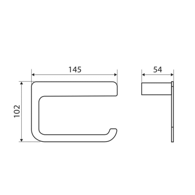 Fienza Lincoln Chrome Toilet Roll Holder ,