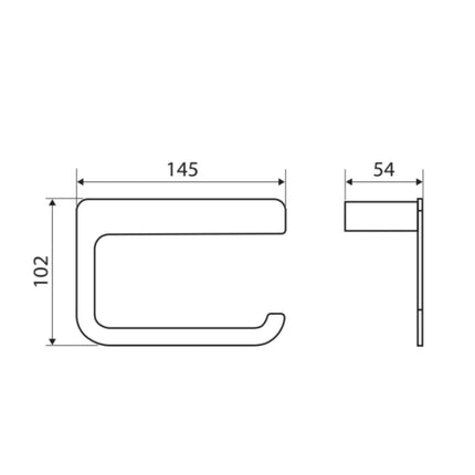 Fienza Lincoln Mixed Finish Toilet Roll Holder ,