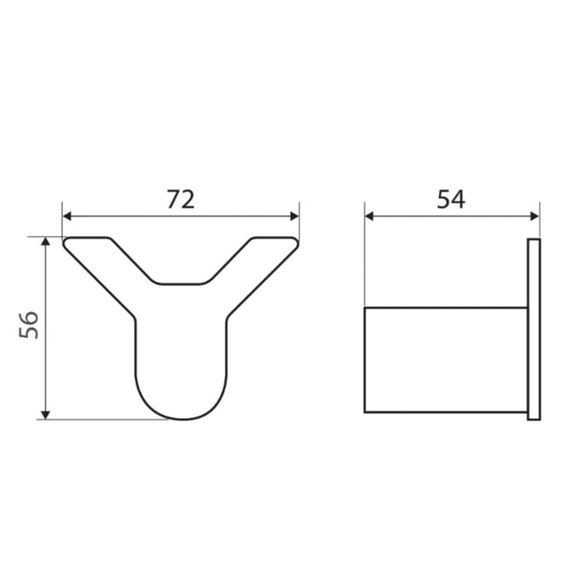 Fienza Lincoln Chrome Double Robe Hook ,