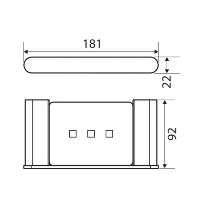 Fienza Lincoln 181mm Chrome Soap Shelf ,