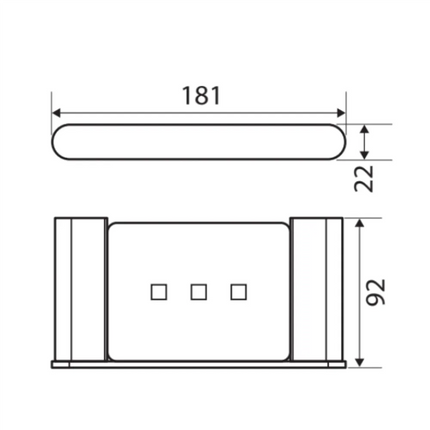 Fienza Lincoln 181mm Chrome Soap Shelf ,