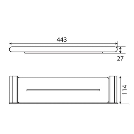 Fienza Lincoln 443mm Mixed Finish Shower Shelf ,