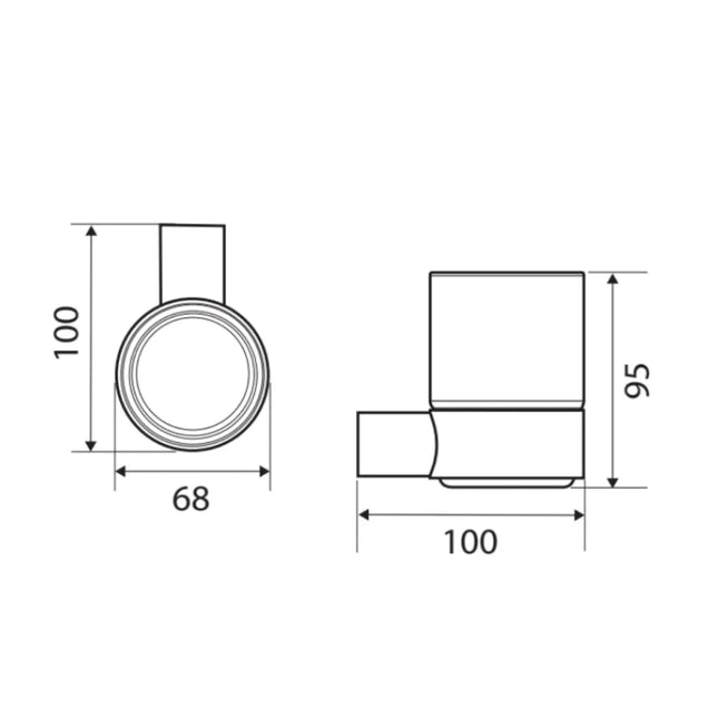 Fienza Empire Frosted Glass Tumbler And Chrome Holder ,