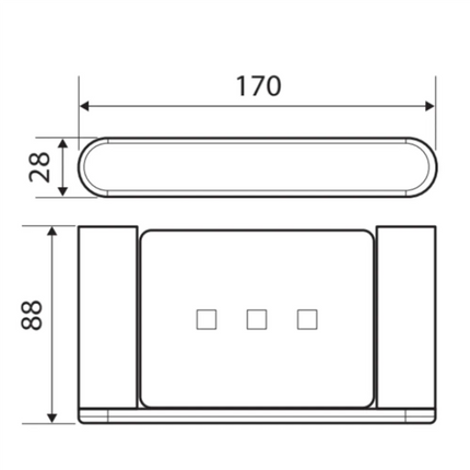 Fienza Empire Chrome 170mm Soap Shelf ,