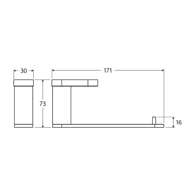 Fienza Empire Slim Chrome Toilet Roll Holder