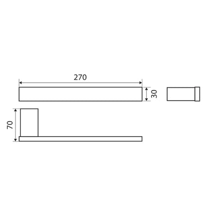 Fienza Koko 270mm Chrome Hand Towel Holder ,