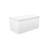Alina Fluted Satin White 900 Wall-Hung Cabinet , Cabinet Only 0 TH