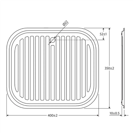 Fienza Tiva Stainless Steel Sink Drainer Tray, 400mm ,