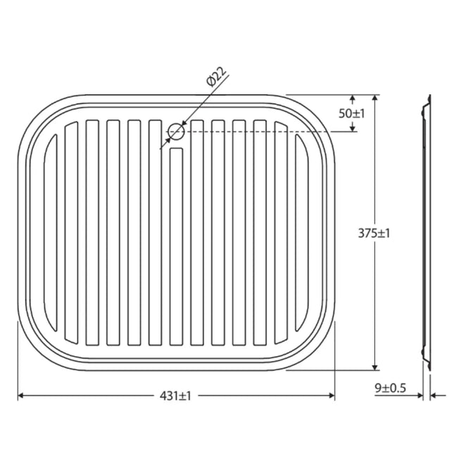 Fienza Tiva 785 Stainless Steel Sink Drainer Tray ,