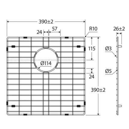 Fienza Hana Stainless Steel Sink Protector, 32L ,