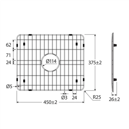 Fienza Butler Stainless Steel Double Sink Protector ,
