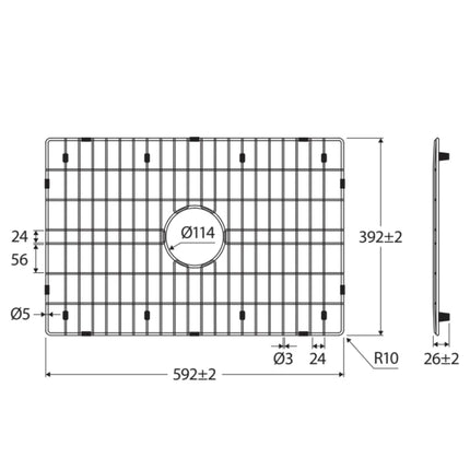 Fienza Butler Stainless Steel Small Sink Protector ,