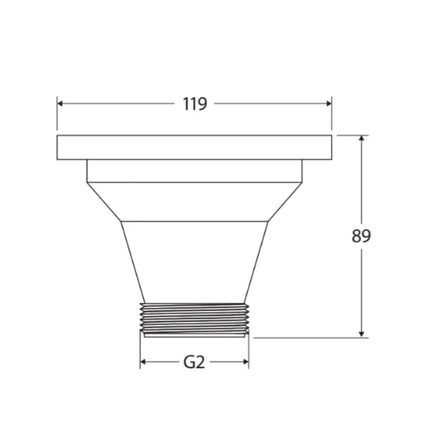 Fienza Hana Carbon Metal Sink Basket Waste, 50mm Outlet ,