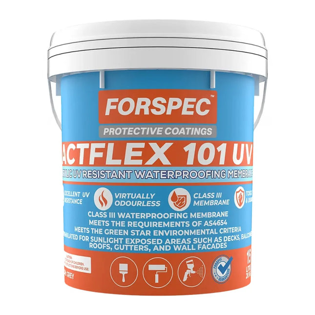 Forspec Actflex 101 UV Stable Water Based Co-Polymer Waterproofing Membrane 15L