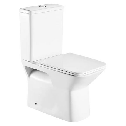 Amelia Rimless Back to Wall Toilet Suite Gloss White 620X350X800