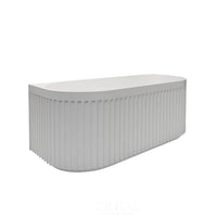 Diana 1700 Fluted Back To Wall Bathtub Matte White Non-Over Flow 1700X800X580 ,