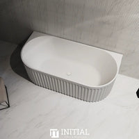 Diana 1700 Fluted Back To Wall Bathtub Matte White Non-Over Flow 1700X800X580 ,