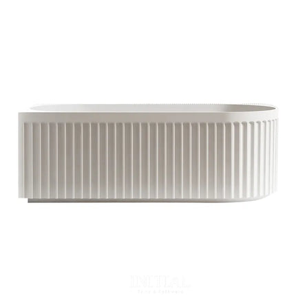 Diana 1500 Fluted Corner Bathtub Matte White Non-Over Flow 1500X750X580 ,