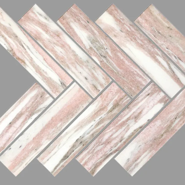 Avon Northland Pink Herringbone Honed 35X150