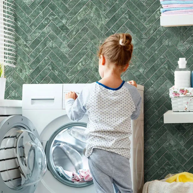 Avon Jade Green Herringbone Honed 35X150