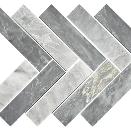 Avon Carrara Grey Herringbone Honed 35X150