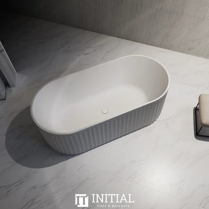 Diana 1700 Fluted Freestanding Bathtub Matte White Non-Over Flow 1700X800X580 ,