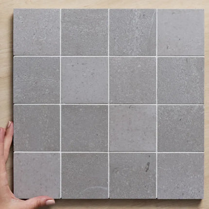 Halo Mosaic Square New Grey Honed 75X75