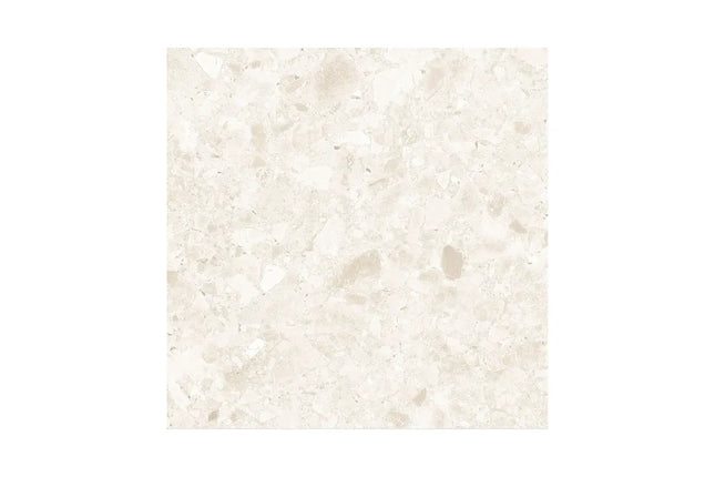 Terrazzo Look Water Stone Ivory Matt 600X600