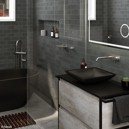 Fienza Axle Bath/Wall Basin Mixer Chrome, Round Plates ,