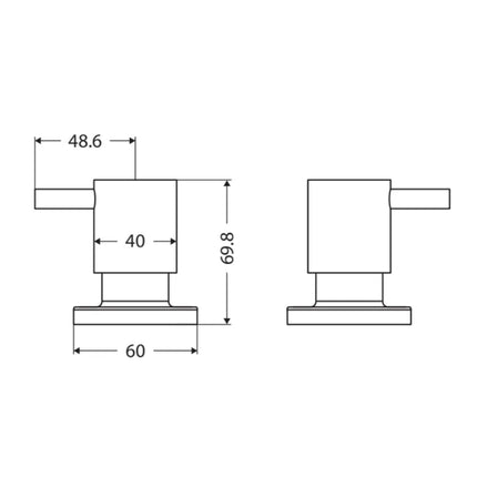 Fienza Isabella Chrome Wall Top Assemblies ,